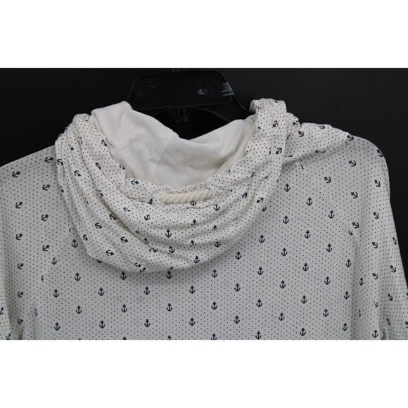 Naketano Brave New Word Cowl Hoodie Size M Anchors PATTERN NAUTICAL - Picture 5 of 7